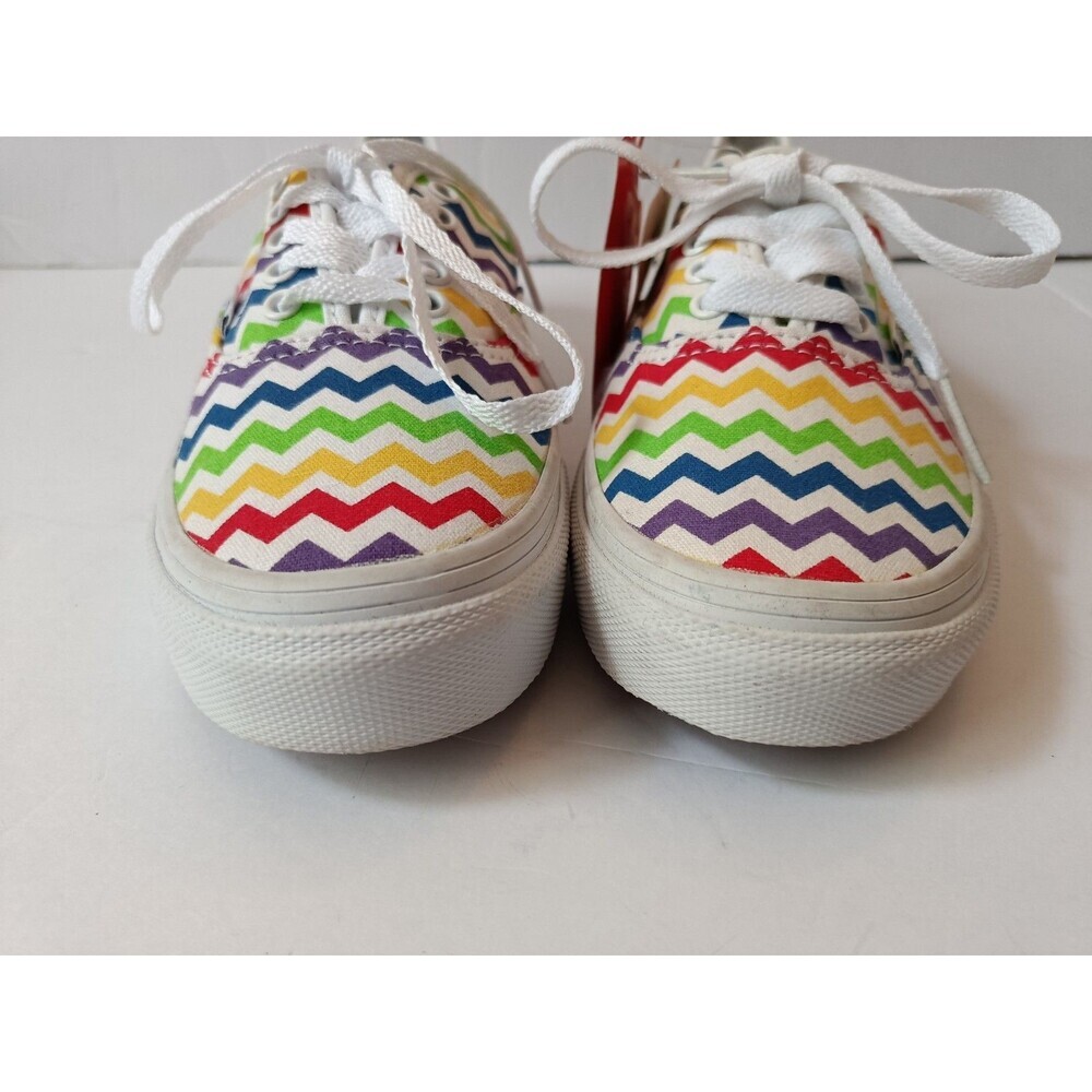 Vans Off the Wall Rainbow Zig Zag Chevron Shoes Womens 6 Multi Color - Picture 2 of 7